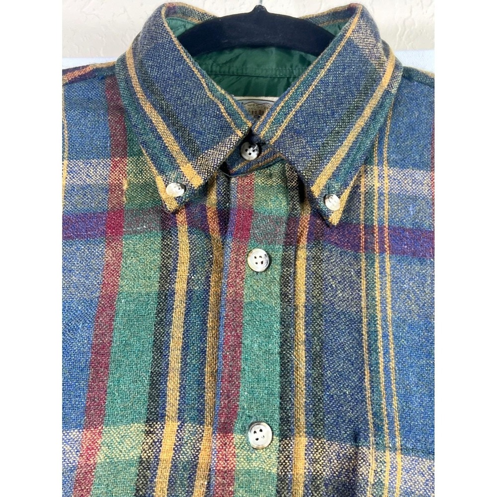 Vintage 90s Britches Great Outdoors Flannel Shirt Mens Plaid M GorpCore Hiking